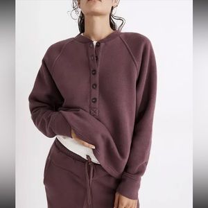 Madewell MWL Betterterry Henley Sweatshirt